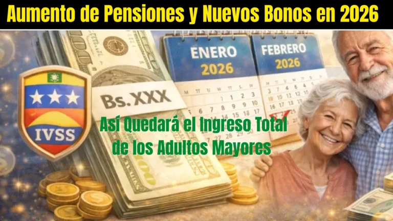 Aumento de pensiones y nuevos bonos en 2026