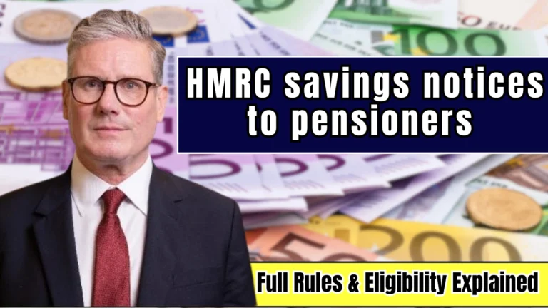 HMRC savings notices to pensioners