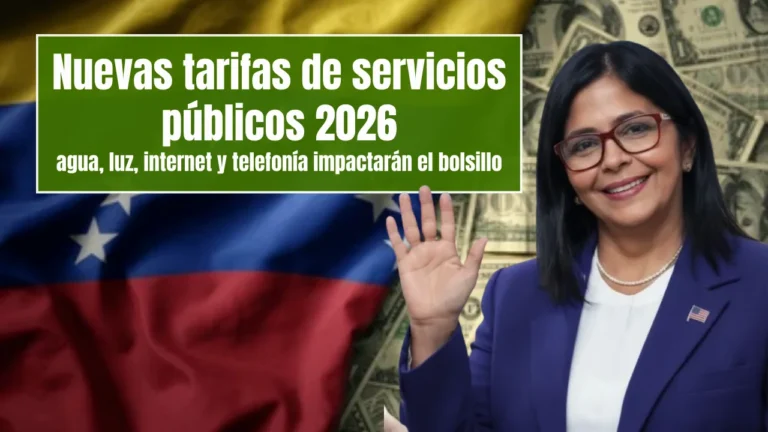 Nuevas tarifas de servicios públicos 2026